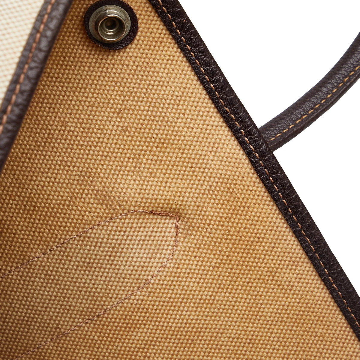Pre-Owned (Good) Fabric Party Authenticated Unisex Tote PM Canvas Hermès Garden Brown Bag