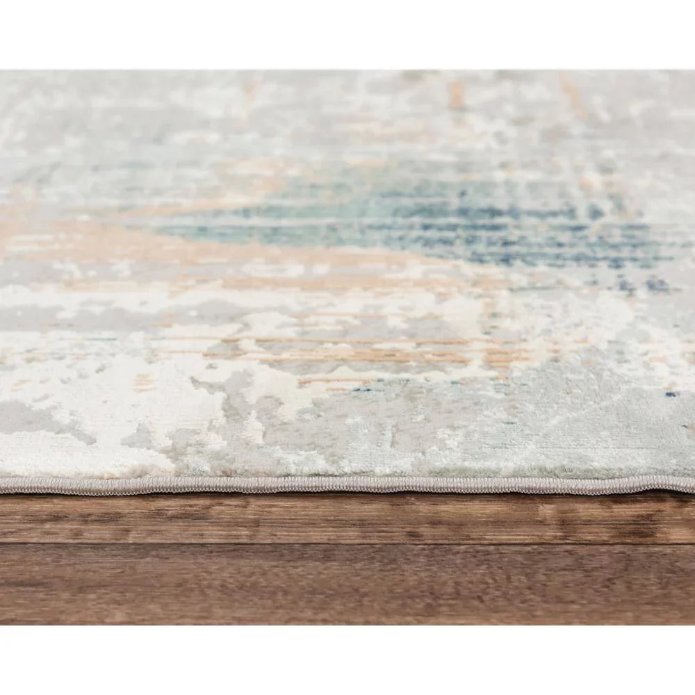 Glamour Gray Decor Ivory Power-Loomed 7'10"x9'10" / Area Alora /Ivory Rug Gray /
