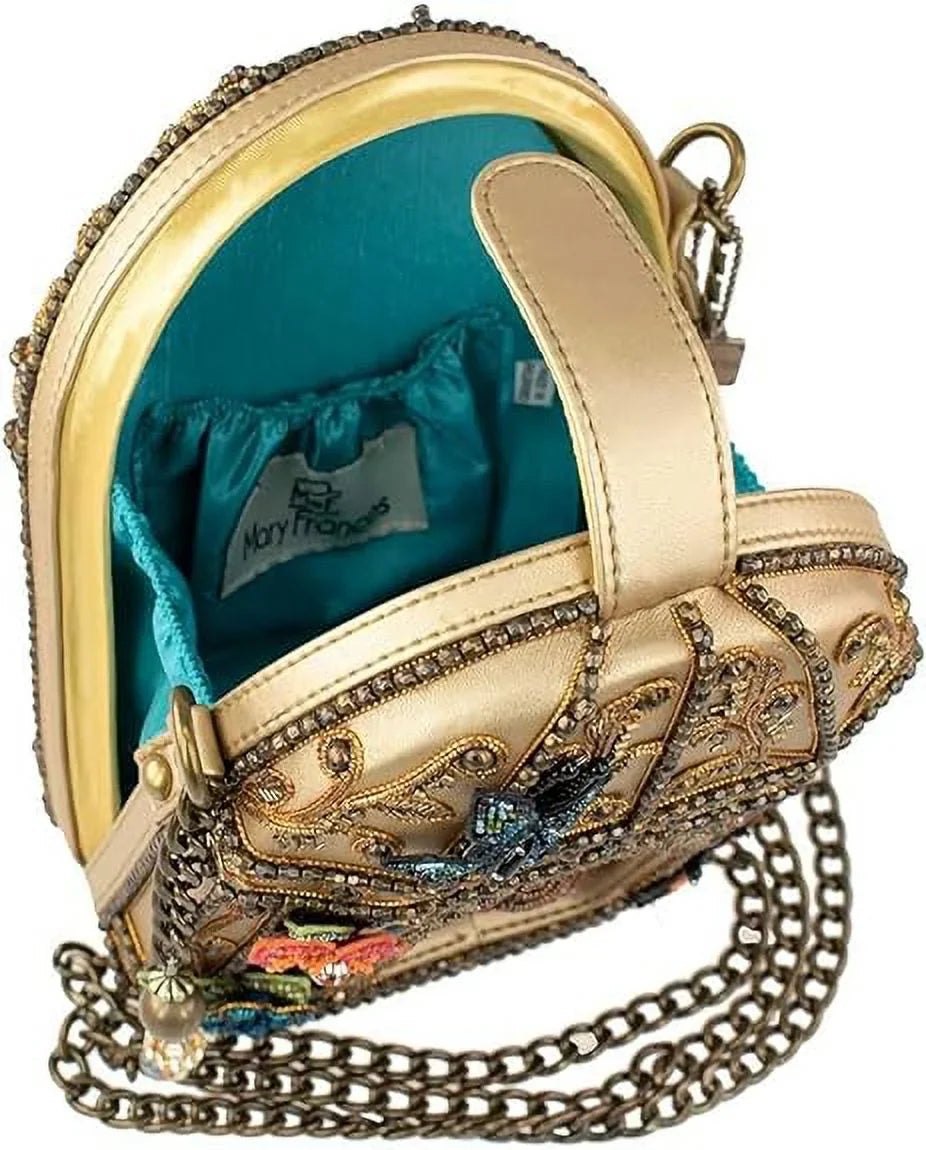 Handbag, Beaded Don't Cagey Multi Mary Frances Crossbody Birdcage Be