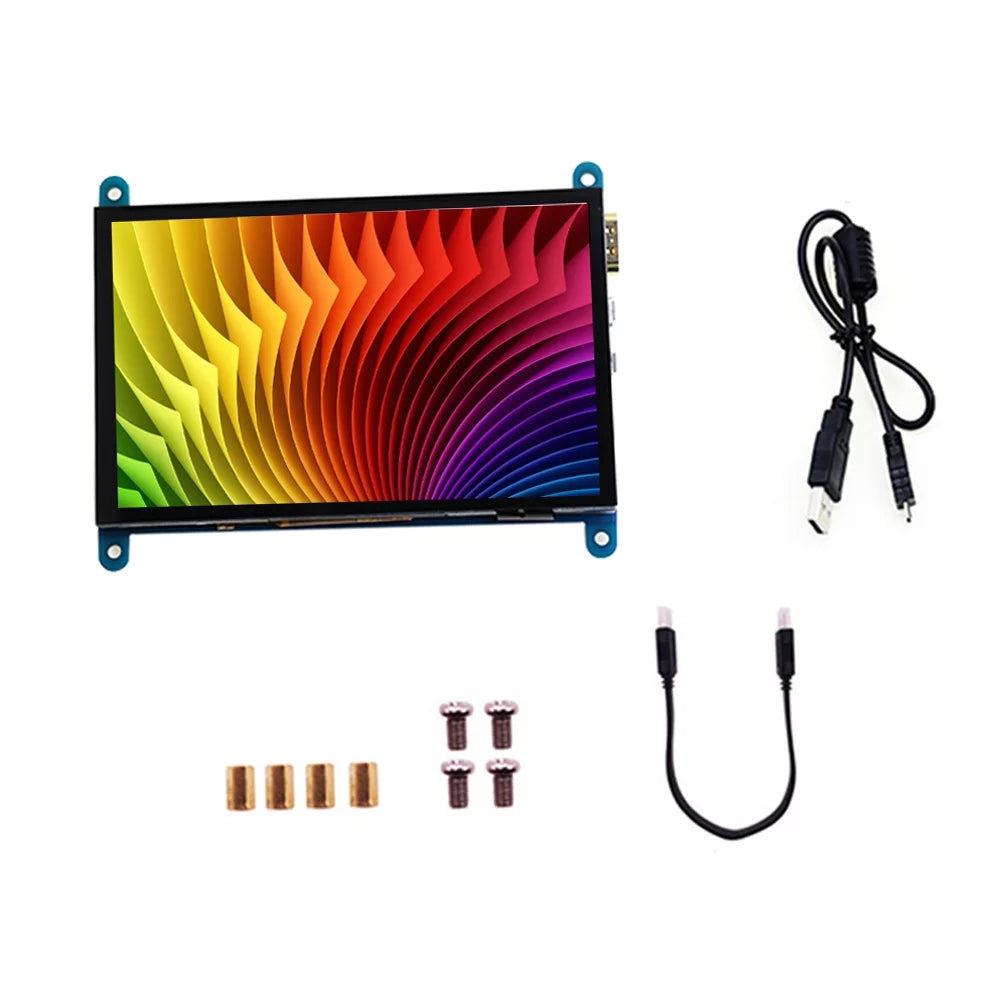 with Resolution Inch 5 Display Portable Interface Compatible Touchscreen Small Pi Raspberry 800*480 Tool Andoer with Capacitive USB