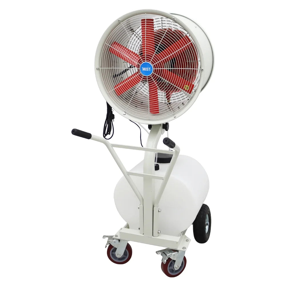 Cooling Hand-pushed and 110V Fan Humidification Watering Spray PreAsion Industrial Electric Humidification Spray Fan