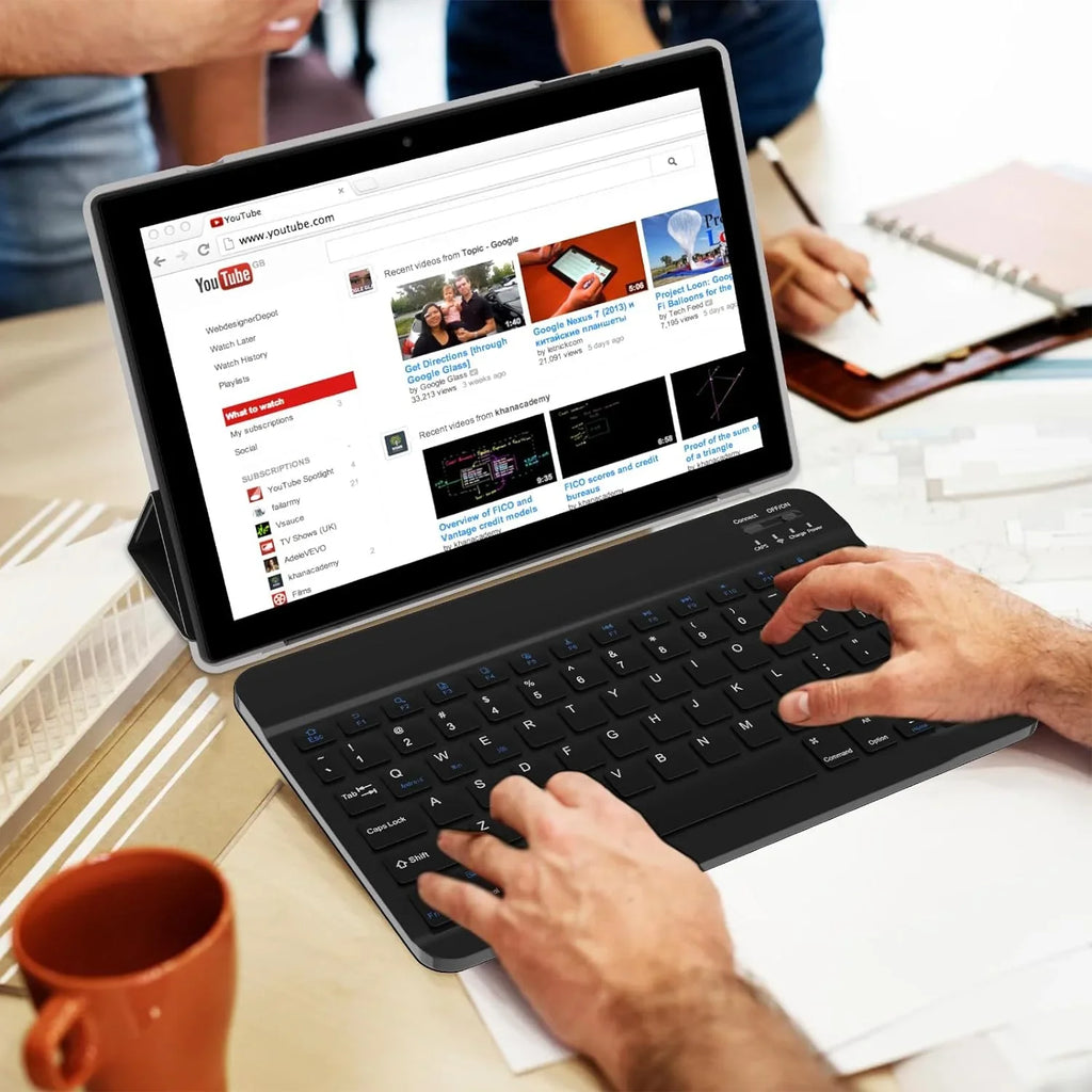 10.1 2 11 Inch Quad-Core Keyboard/Mouse/Case/Stylus/Tempered Android ROM 6000mAh Tab 1280*800 Processor, with FHD Tablet, in Film, Dual 10" Camera Battery RAM+64GB 8MP Tablets, 4GB PC Tableta Newest 1