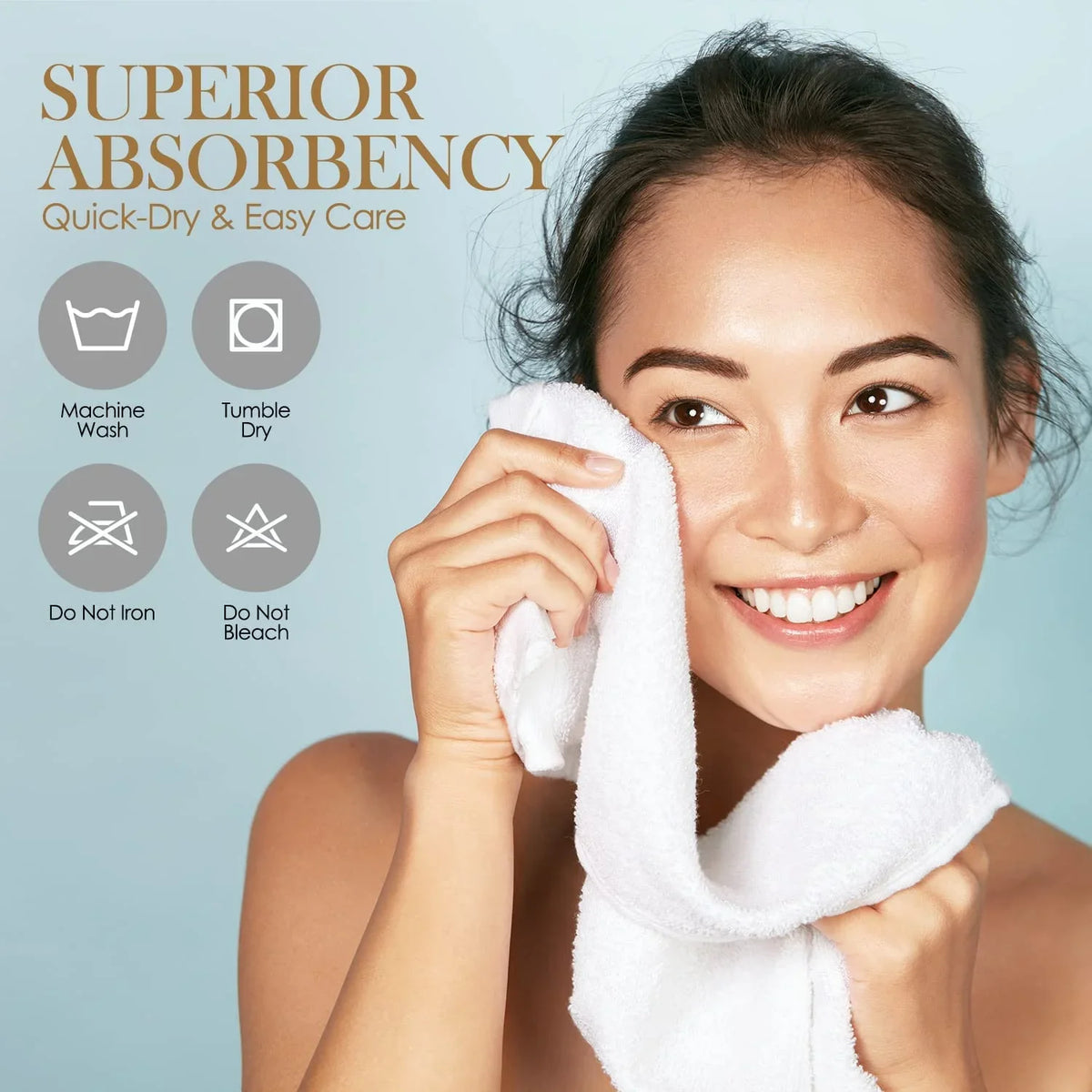 12-Pack White Cotton Elaine Hand & Home, Spa, Premium Towels for Bath Karen Hotel