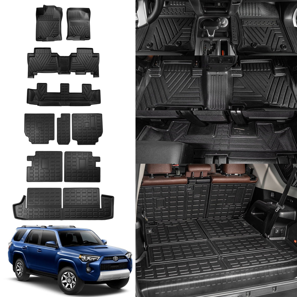 Floor Toyota Mat Seats Accessories 7 Cargo 2013-2023 4Runner Mat Mats Fit Cargo Liner Trunk