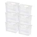 Tabs File Magazines, File Side & Desktop Inserts, Portable with Clear Folders, Size, Letter Mail, Notebooks, IRIS Open Handles, Hanging Box USA 6 Books, Pack, Medium Newspapers, Lid,