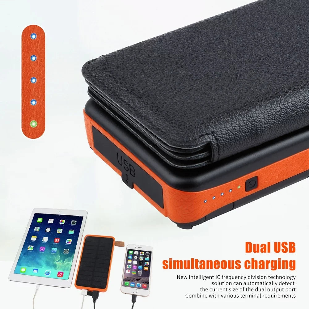 Outdoor Power USB Pack Tablets Bank, Battery for Phones, Portable Charge Charger 26000mAh, Fast Solar