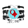 twisted accessory wealth poker wristband q love knitting rope bracelet queen leather