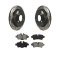 Auto - Slotted KDS-100459 Disc Drilled For Rotors Semi-Metallic Mini Coated Kit And Transit Pads Brake Rear Cooper