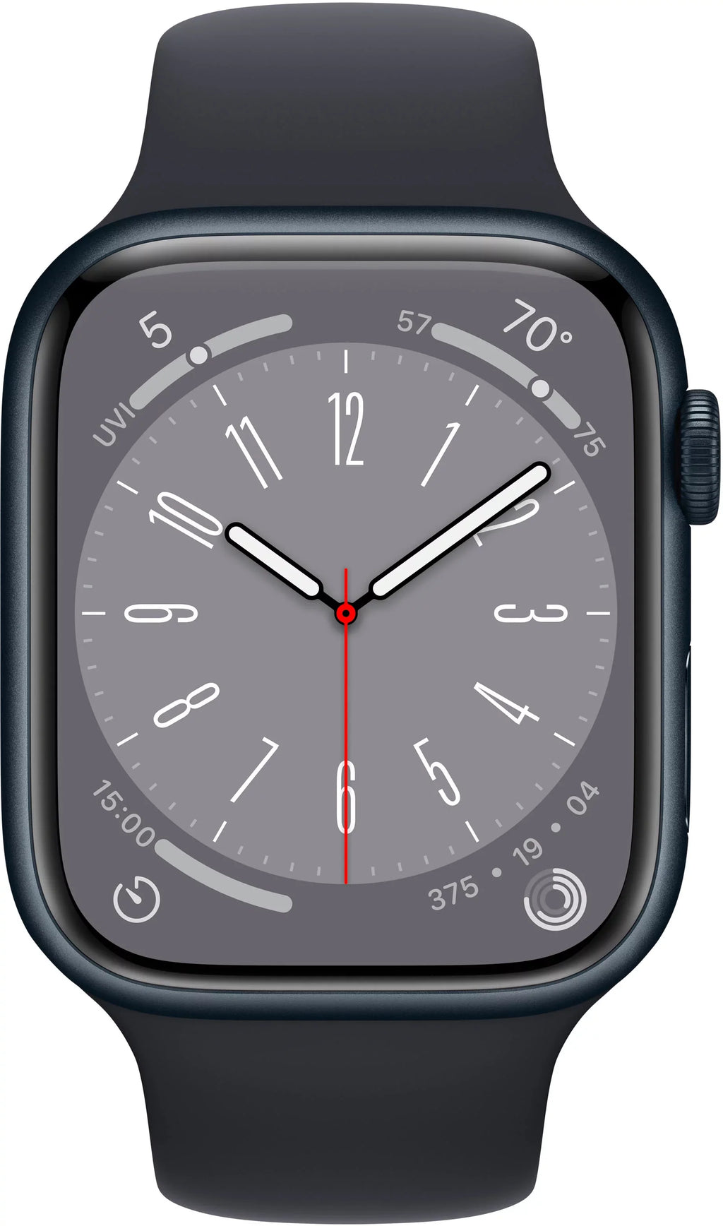 3K758LL/A Midnight Midnight - Series Apple 8 Gen 45mm Restored Watch 8 Aluminum (Refurbished) Sport Band