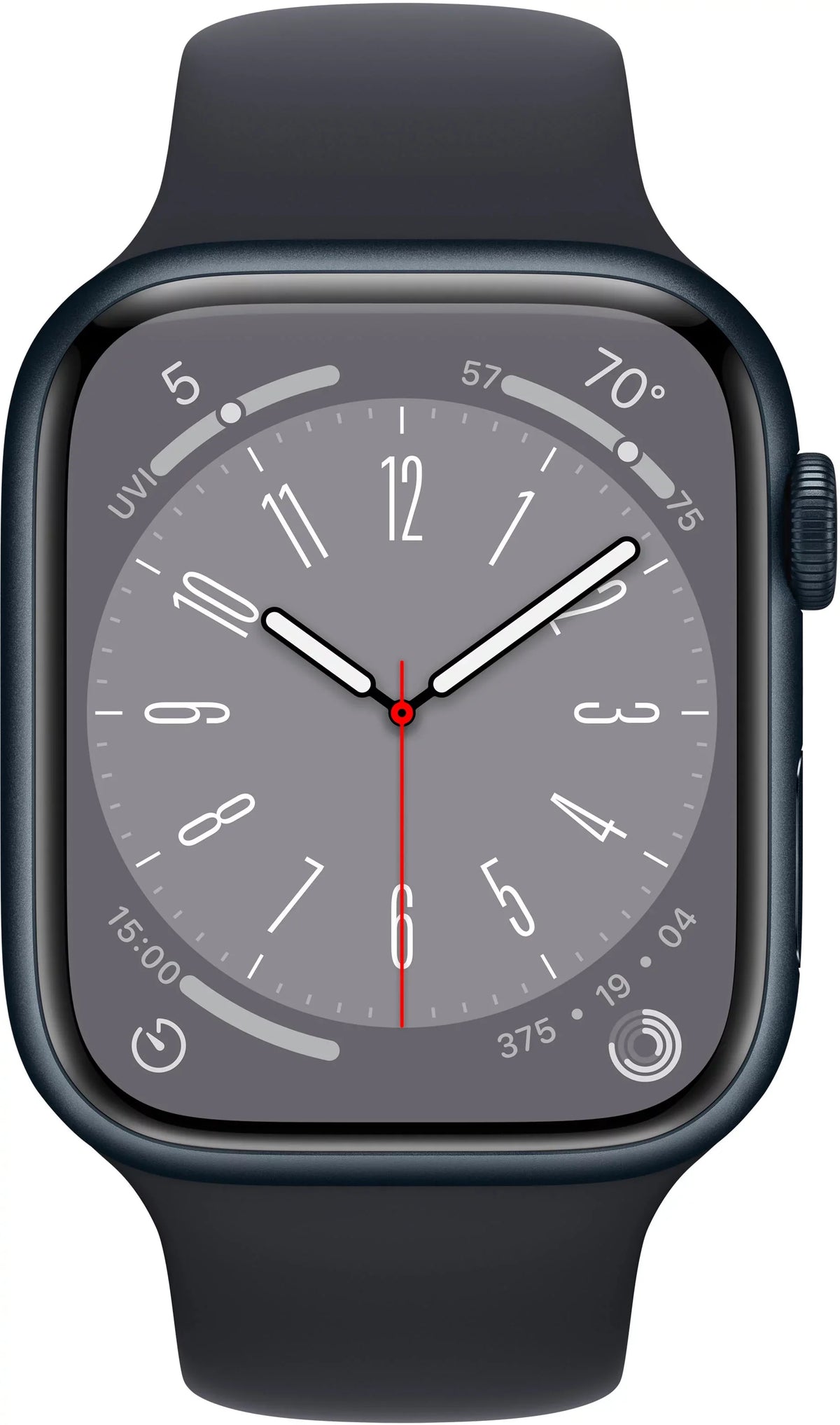 3K758LL/A Midnight Midnight - Series Apple 8 Gen 45mm Restored Watch 8 Aluminum (Refurbished) Sport Band