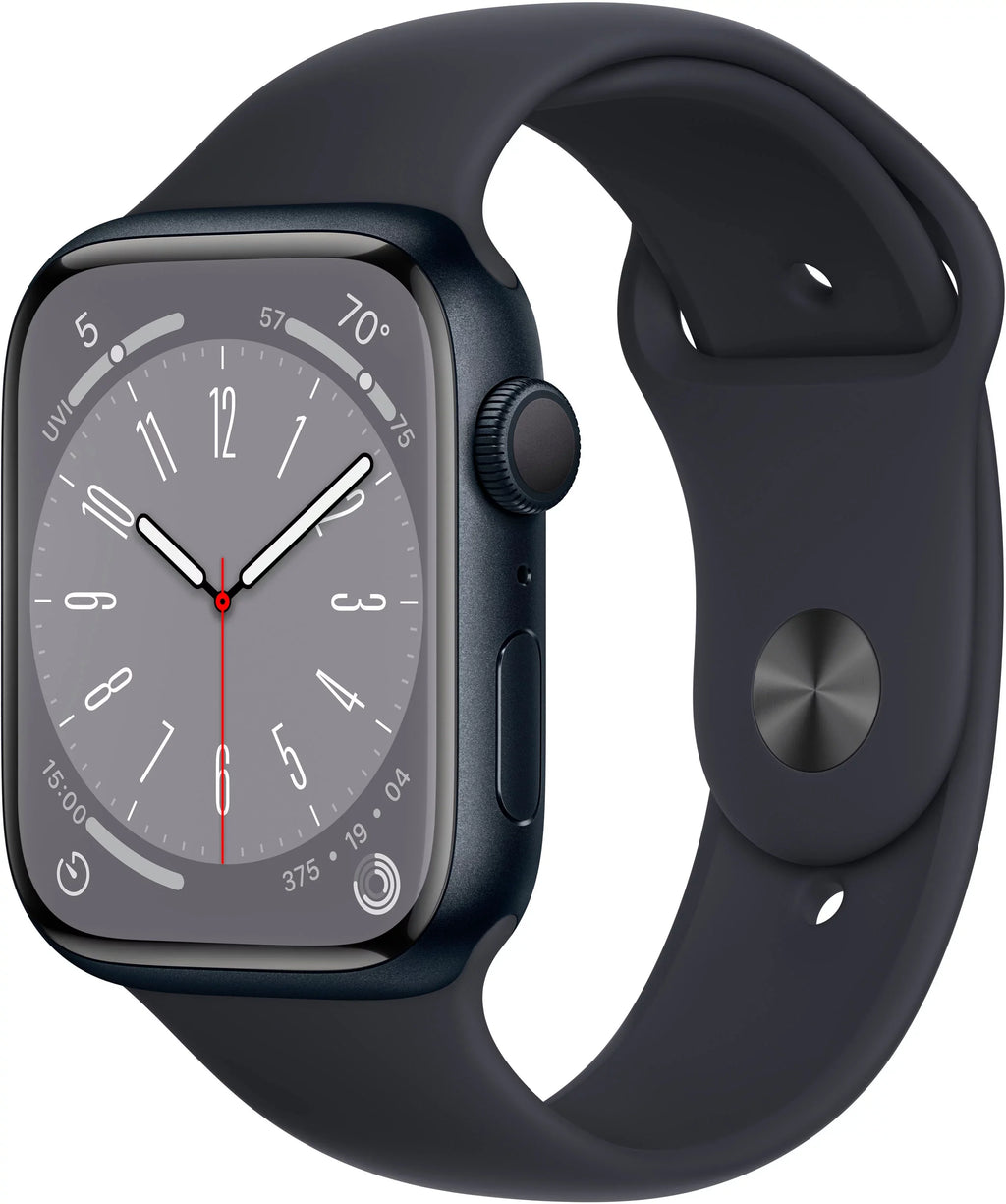 3K758LL/A Midnight Midnight - Series Apple 8 Gen 45mm Restored Watch 8 Aluminum (Refurbished) Sport Band