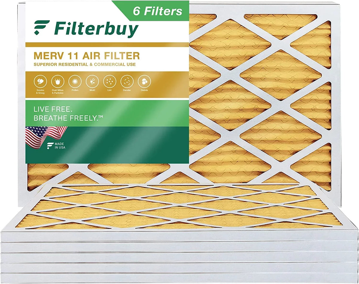 Furnace HVAC 14x30x1 (6-Pack) Pleated MERV Filters AC 11 Air Filterbuy