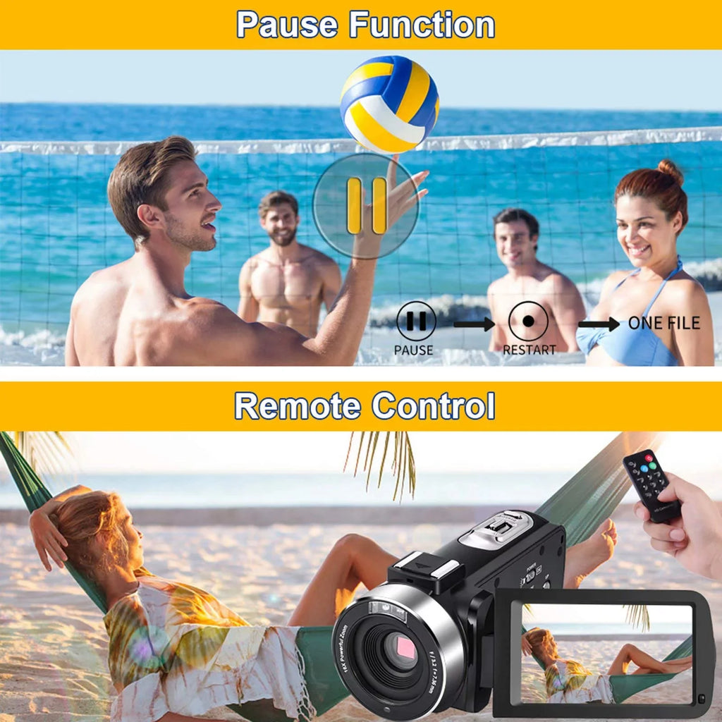 Video IR Vlogging Camera Recorder Camera Camcorder HD Youtube Vision Night for Full Video Camera MARVUE 2.7K Digital 30FPS 30MP