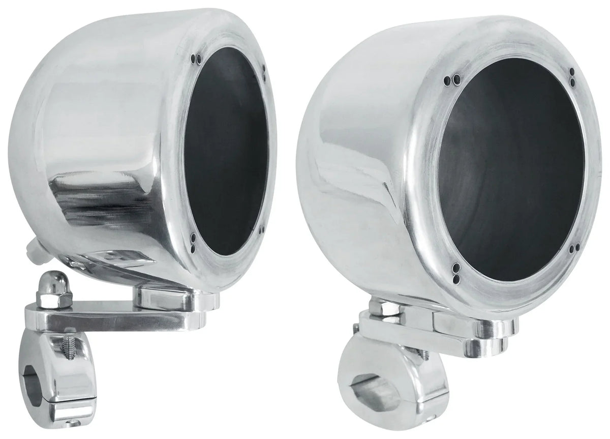 Amp Audio Tower (2) For 4" 2-Channel Polk Chrome ATV/UTVCART Speakers+MTX