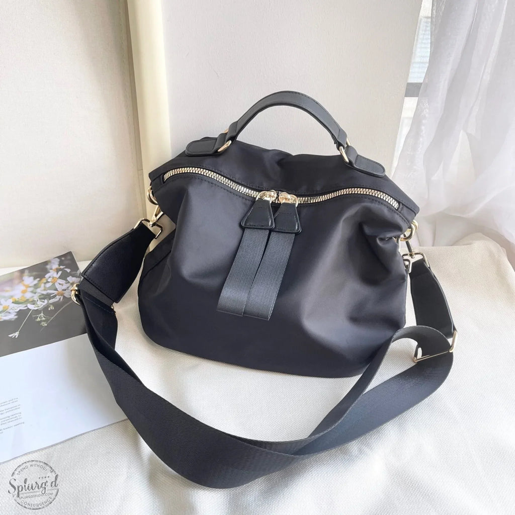 Saddle top medium & handle size purse crossbody with Black strap bag