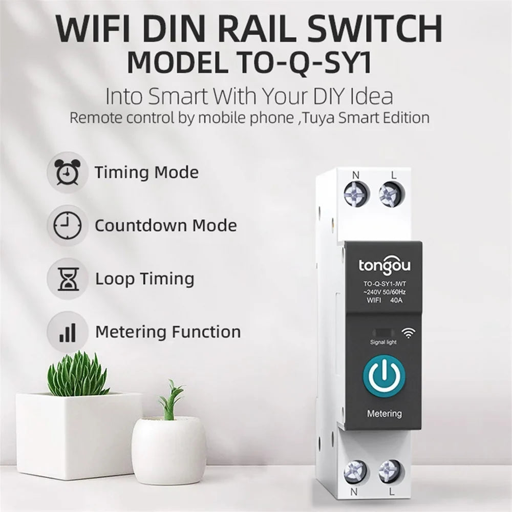Wifi Circuit Switch Home Home Smart Can Wireless Remotely Metering Function Breaker Control Smart Switch With