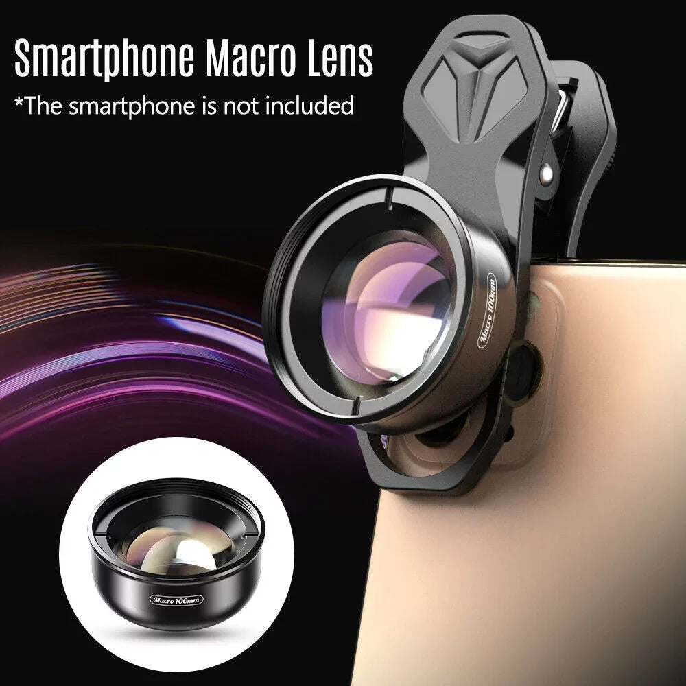 Aluminum External Shooting Lens Accessory Optical HD Distance Cellphone Multi-Layer 40MM-70MM Coated Macro Camera Detachable Clip Lens 4K Alloy