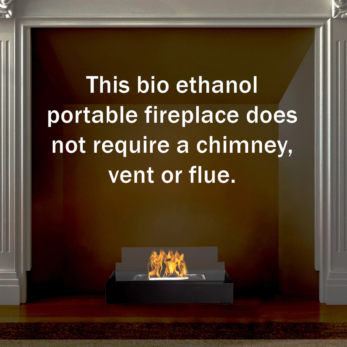 Northwest or Black Ethanol 2-Pack Ventless Outdoor Rectangular Fireplace, Bio Tabletop Indoor