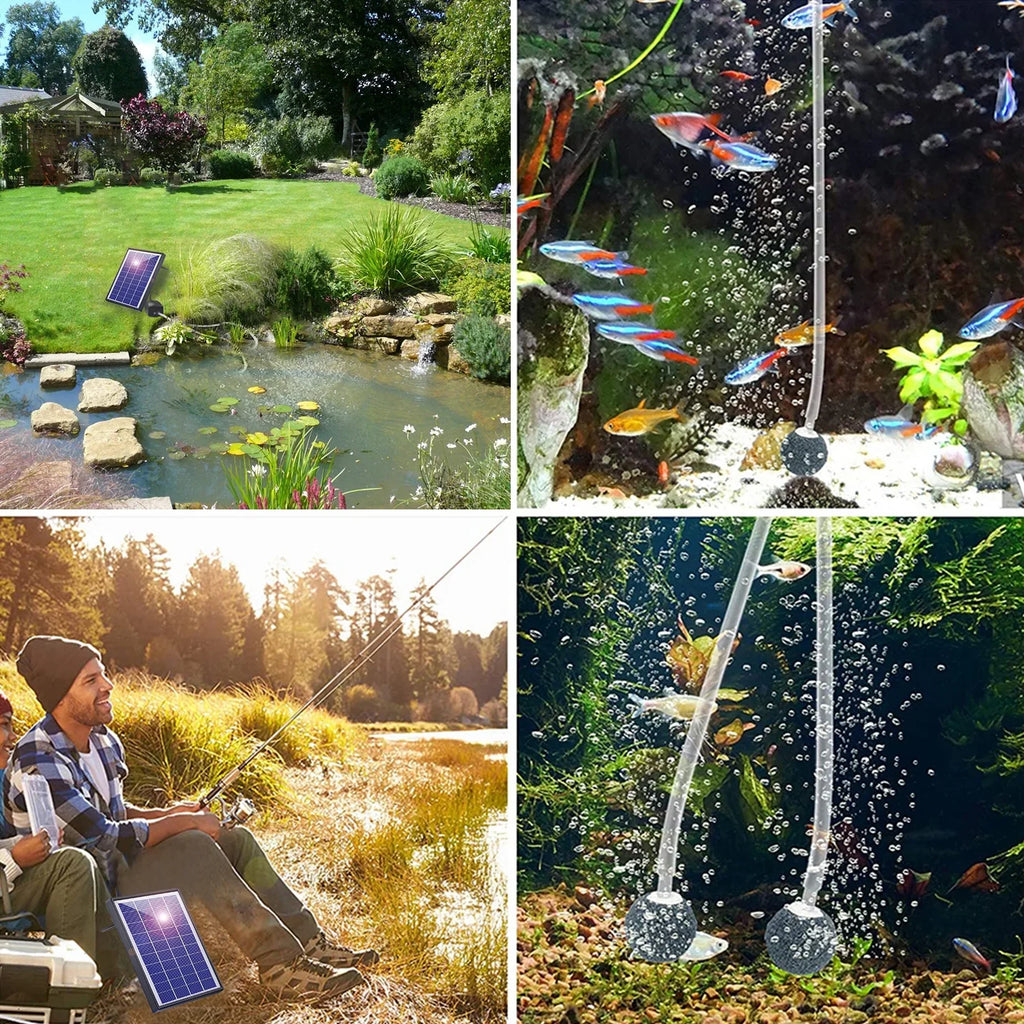 Aerator Aerator Stones 2 Pond Pump Oxygenation Air Aerator Air Fish Pump pump, Air Stones Bubble BubbleAerator Fish Pool Air Fish6w Pump With Solar Air GoolRC Yaliya Bubble Pump