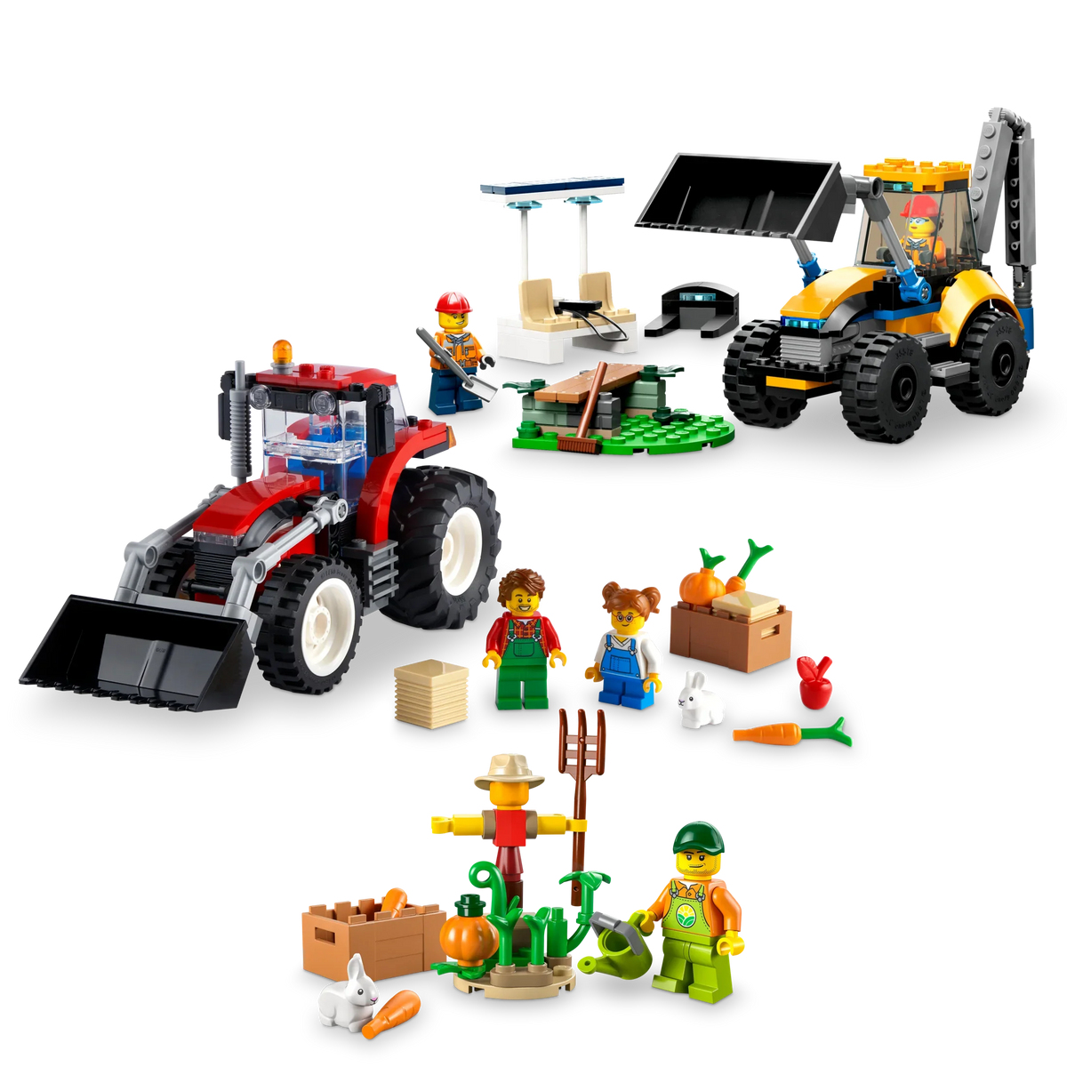 Bonus for Construction LEGO Building and Ages Plus Boys and Tractor Pack, City and 66772 Girls Great Set, Sets Gift Digger Scarecrow Garden Toy up, Gift Big Farm 5 & 2in1 Wheel