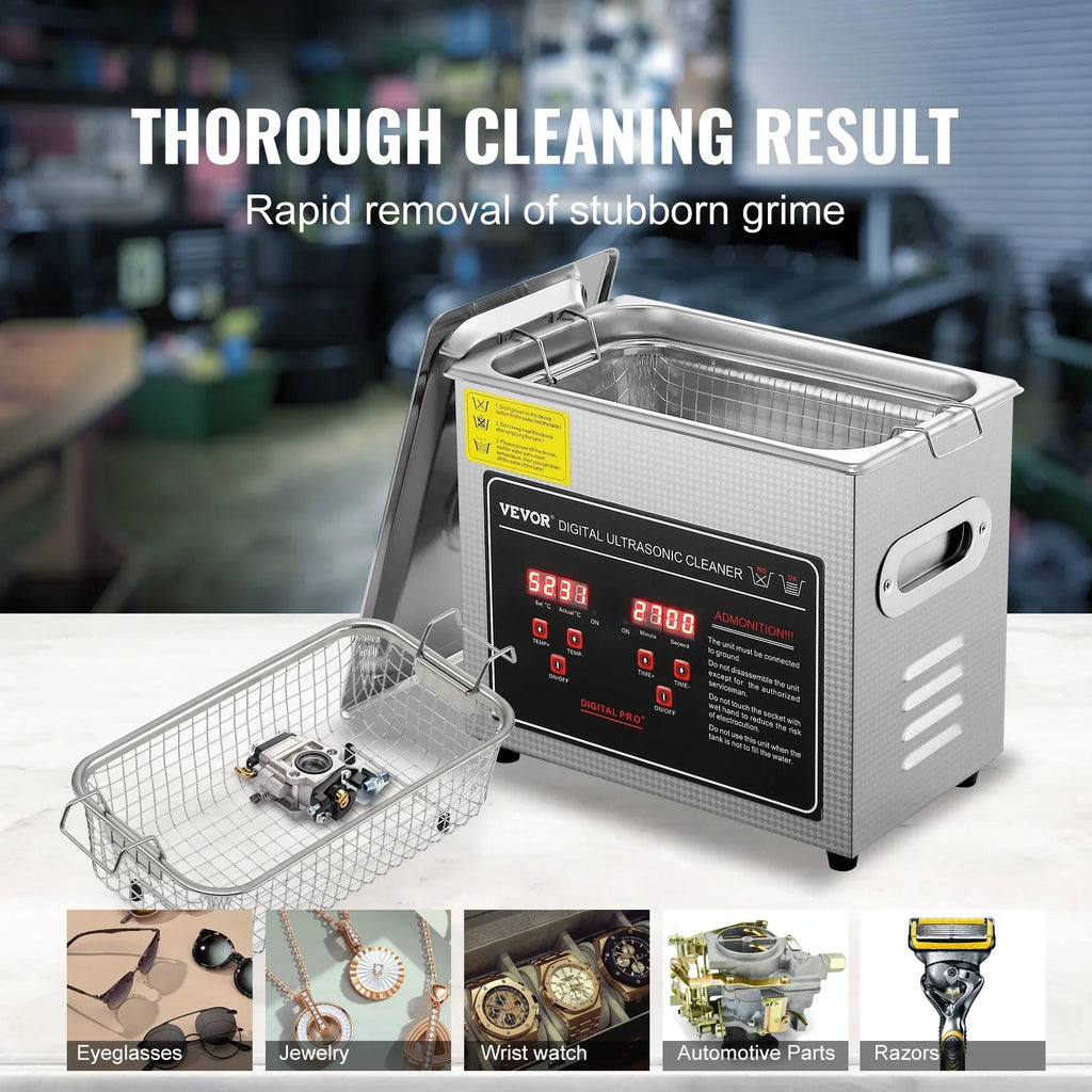 CE Certified Timer with Cleaner Cleaner Instruments Professional Jewelry Watch for Heating RoHS 304 Industrial FCC Ring Large 752W Sonic Glass BENTISM Ultrasonic 30L Grade Cleaner Digital Coin