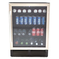 Cabinet Beverage Can Center, 130 with Stainless in Steel Capacity, Black (BCA516SS) Avanti