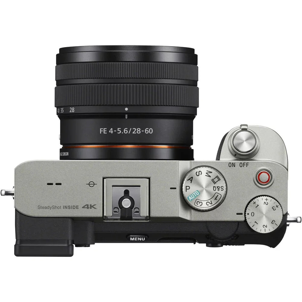 Sony -LOADED KIT with G a7C 28-60mm Camera Lens+24mm (Silver) Mirrorless f/2.8 Lens