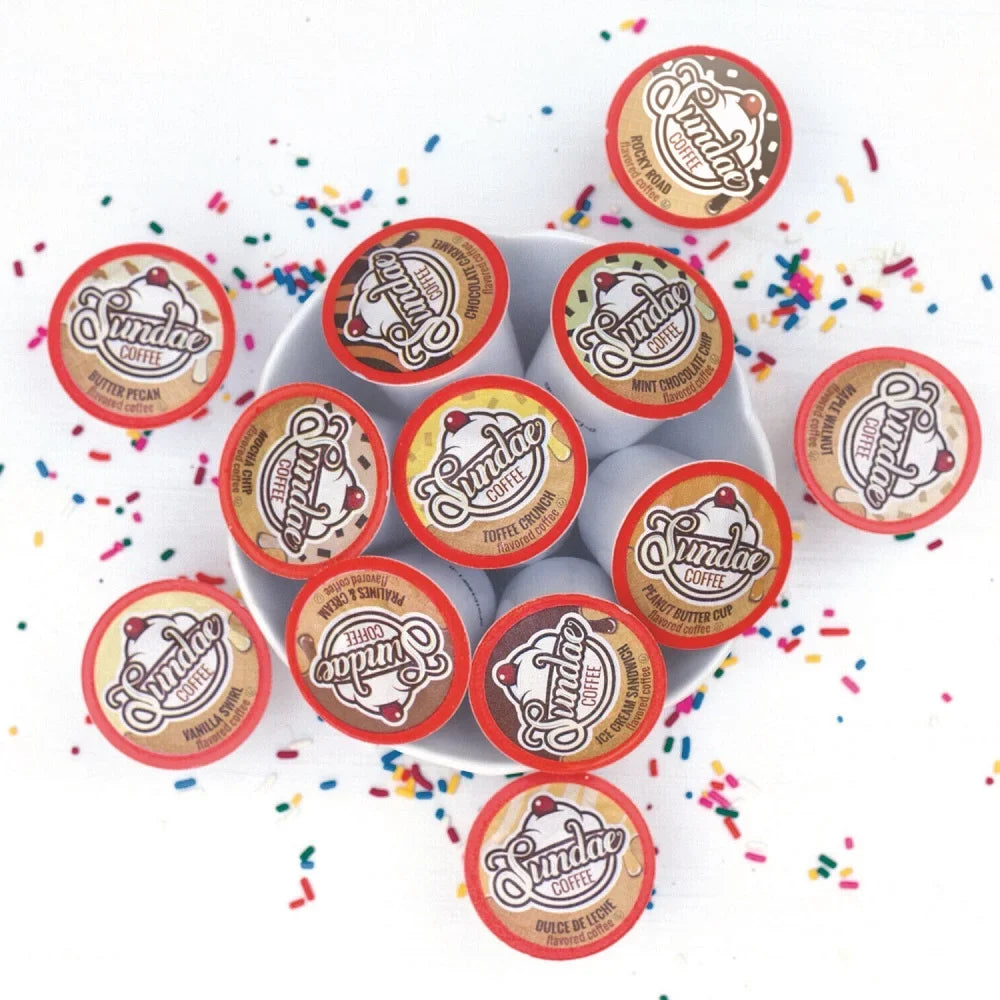 Variety Keurig Brewers Flavored Sundae 48 K-Cup Cream Ice Coffee Pack for K-Cups