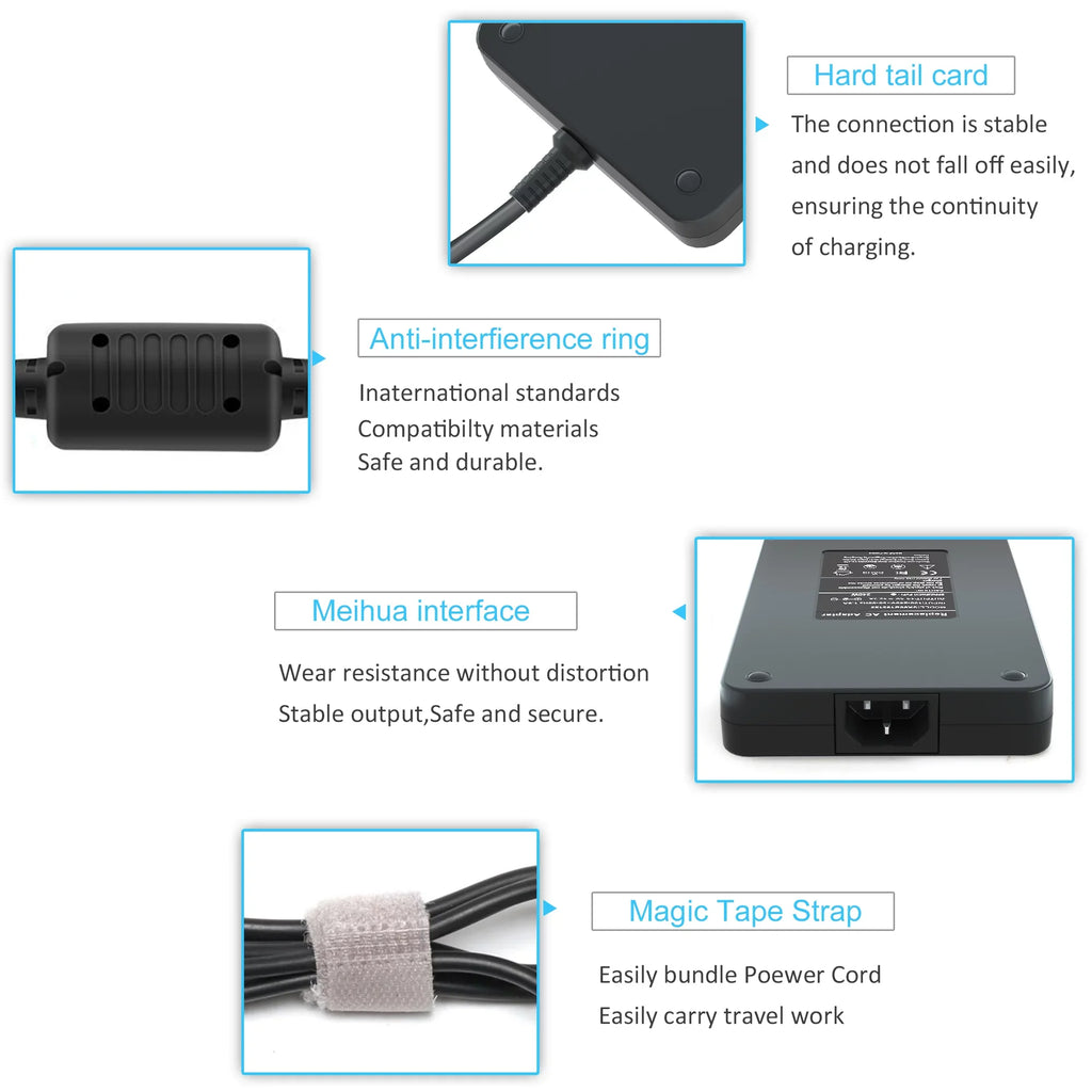 M11X Dell M6800 M15 M6700 AC M17X Alienware R4 Dell R2 15 Laptop Adapter M14X G7 17 R1 G5 M6500 R3 Precision M6400 240W 7710 7540 M17 M4300 Power 180W Supply Cord R5 Charger for G3 Fit