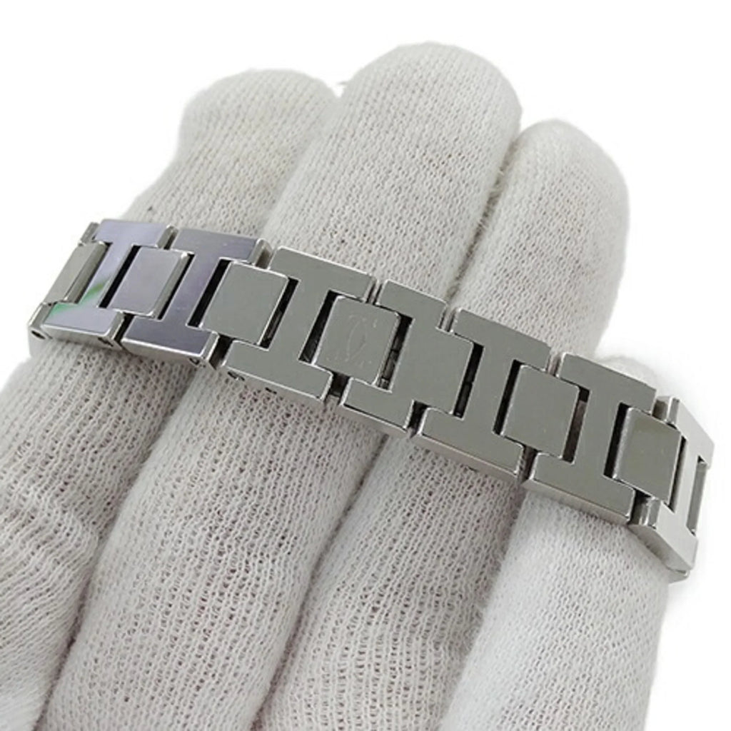 Stainless Miss Steel, Pasha SS, Polished Quartz, (Good) Ladies W3140007, Silver, Watch, Pre-Owned Cartier