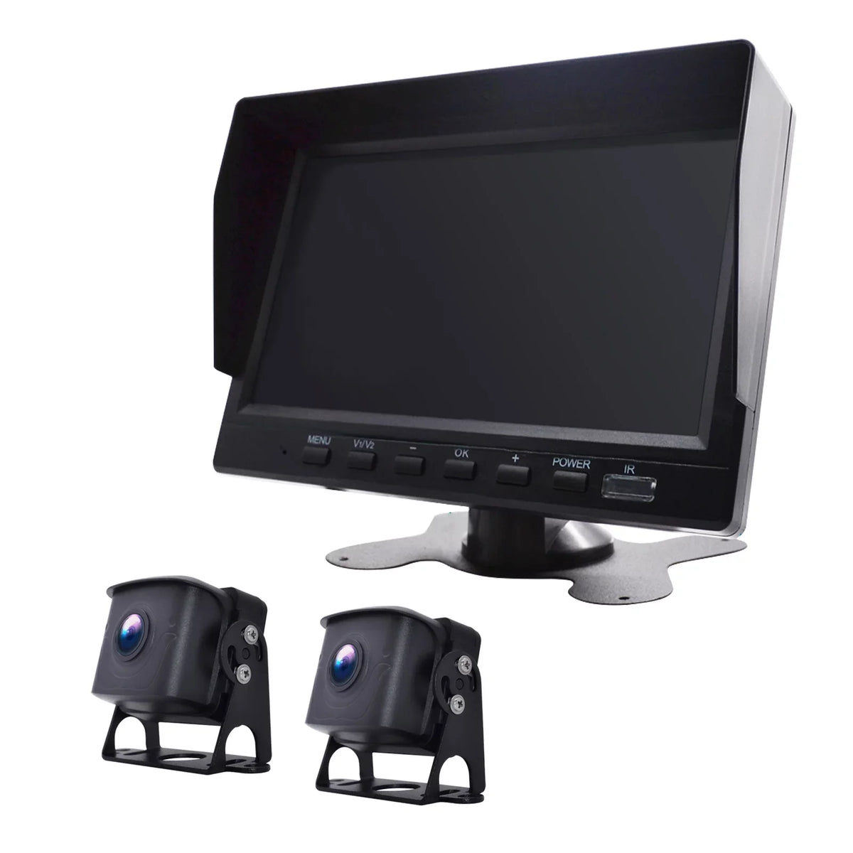 with Bus+2 RV Backup BSD Driving Video DVR 7" Monitor Recorder Camera Truck for