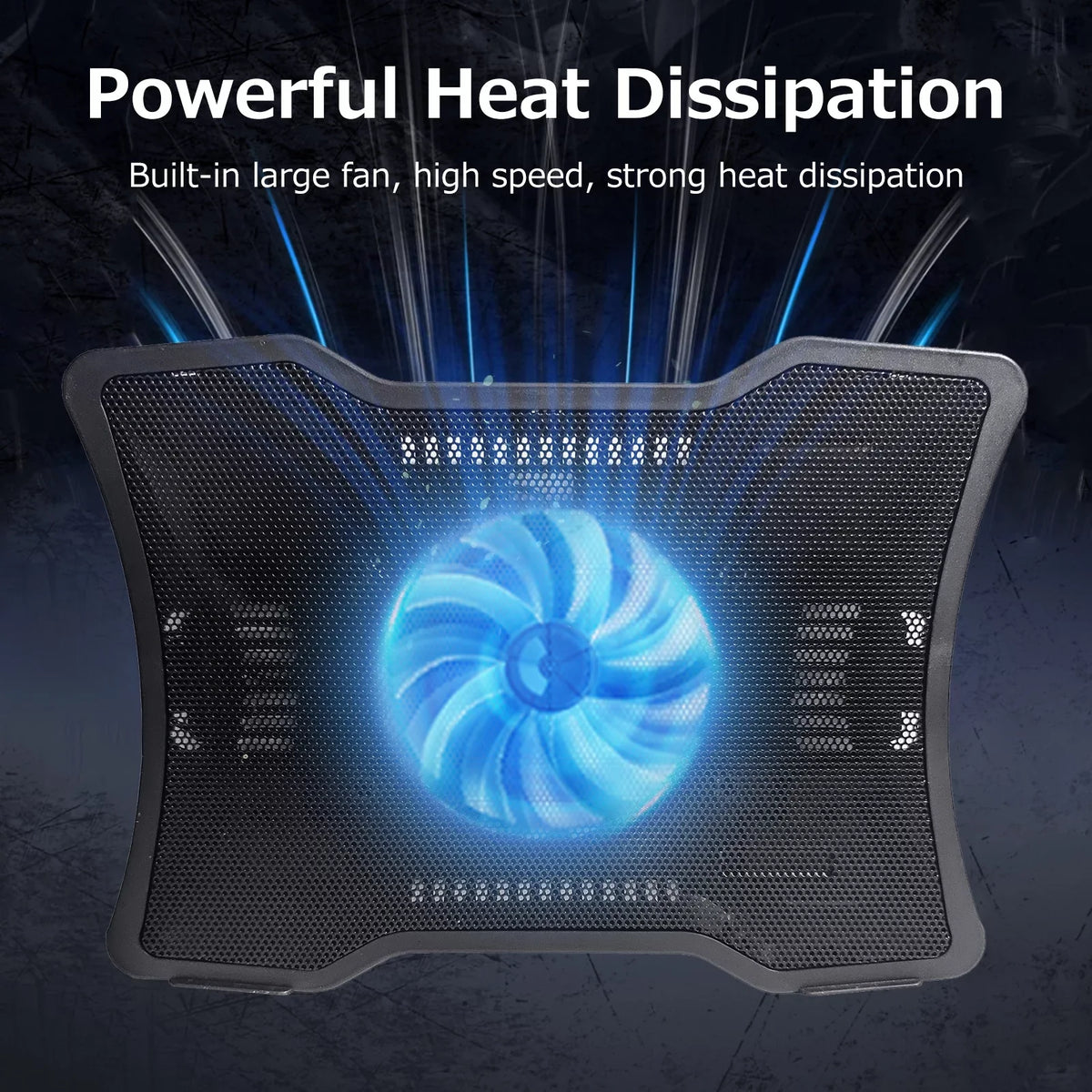 Laptop USB Portable Cooling Base Fan Support Below Noise Laptops Carevas Single 14 Design Cooler inch Two Laptop Ports Low