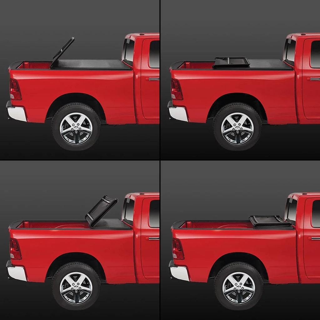 2019 6' TTC-TRISOFT-060 Top Trunk 18 Motoring Bed 2016 Toyota Cover Tonneau Fleetside to for Adjustable Soft Tacoma 17 DNA Tri-Fold