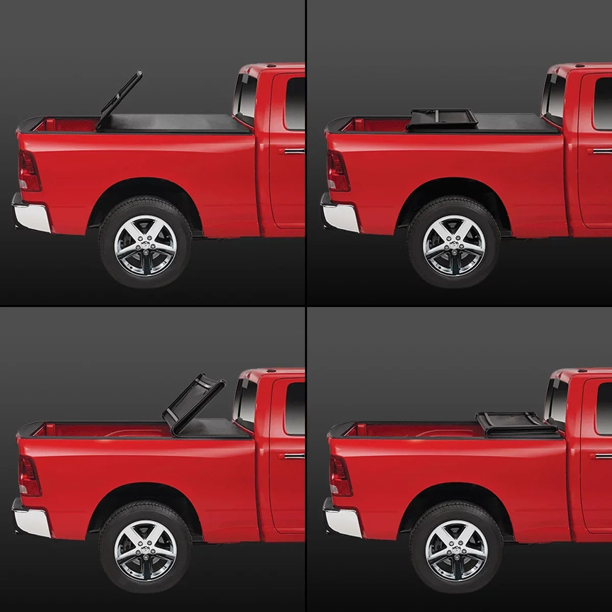 2019 6' TTC-TRISOFT-060 Top Trunk 18 Motoring Bed 2016 Toyota Cover Tonneau Fleetside to for Adjustable Soft Tacoma 17 DNA Tri-Fold