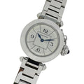 Stainless Miss Steel, Pasha SS, Polished Quartz, (Good) Ladies W3140007, Silver, Watch, Pre-Owned Cartier
