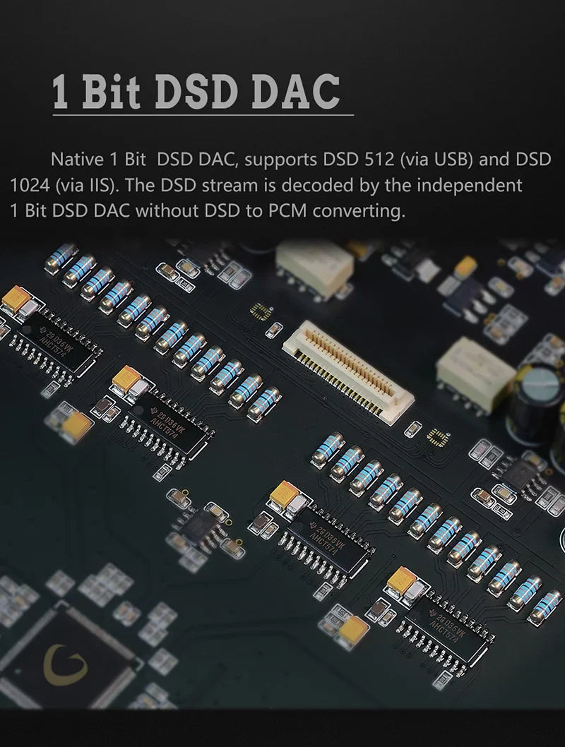 DSD (Black） Gustard XMOS Control Clock DAC Dual K2 DAC R26 Discrete Balanced R2R Remote LDAC Native with MQA Decoder