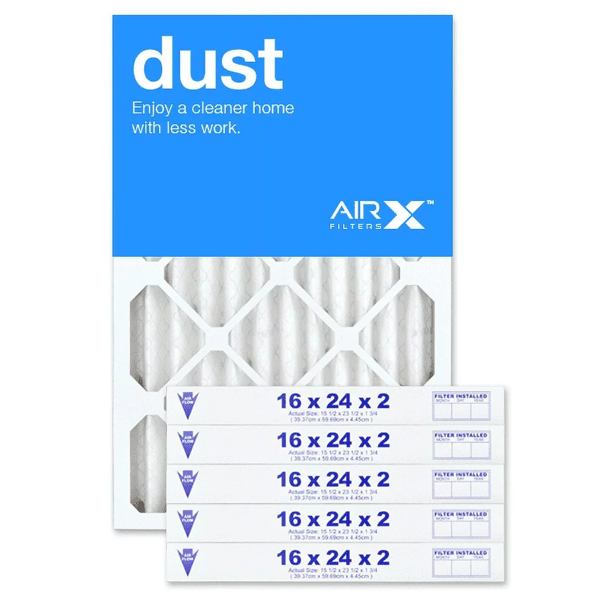 Filters Filter Made MERV AC USA Replacement Furnace Box the Dust 8 6, Filter 16x24x2 Air Pleated AIRx Air of in