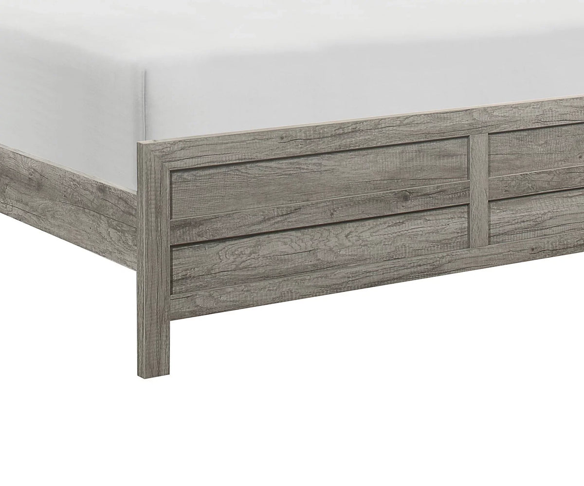 Finish Furniture Bedroom Style Bed Gray King Classic Rusticated Size 1pc Eastern Weathered