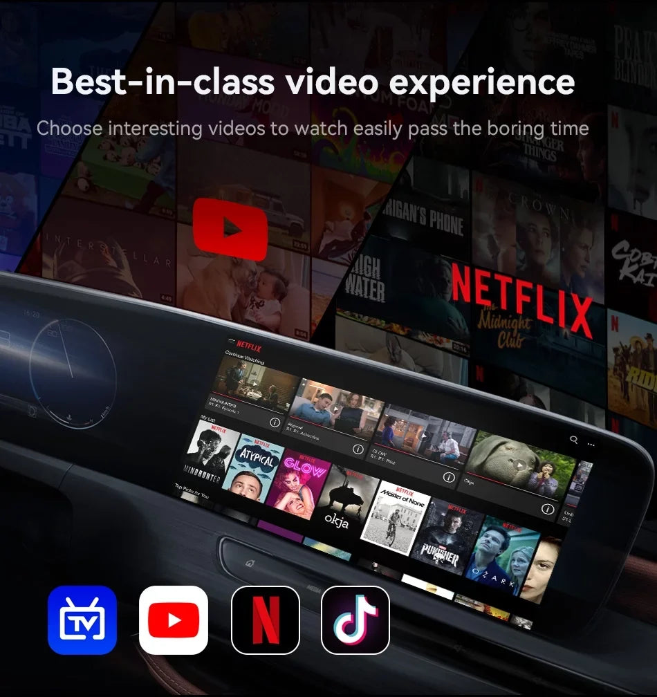 Auto YouTube Output，8 Wireless 2+16G Multimedia HDMI Support AI Android with Biniz SIM/TF with Core, Carplay Box 4G Carplay Card,for Video 11, Factory Wired Box Cars Box Netflix Magic Carplay Android