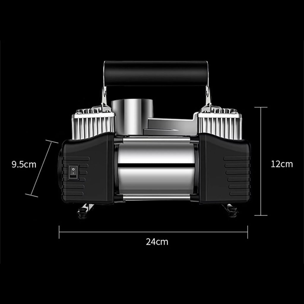 Quick Inflation Portable Compressor 12V Pump Jahy2Tech Assistance 280W Roadside Electric Black Air