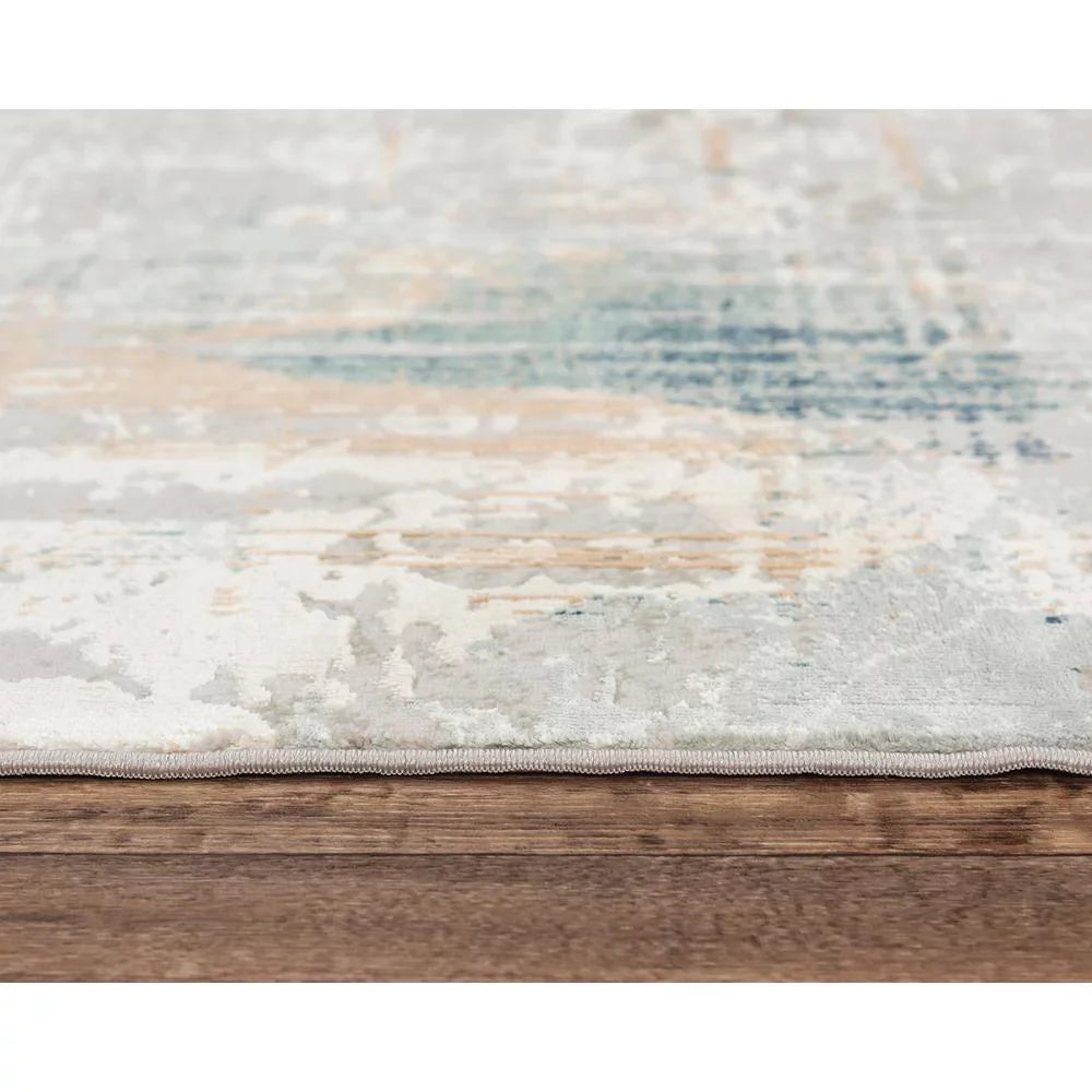 Glamour Gray Decor Ivory Power-Loomed 7'10"x9'10" / Area Alora /Ivory Rug Gray /