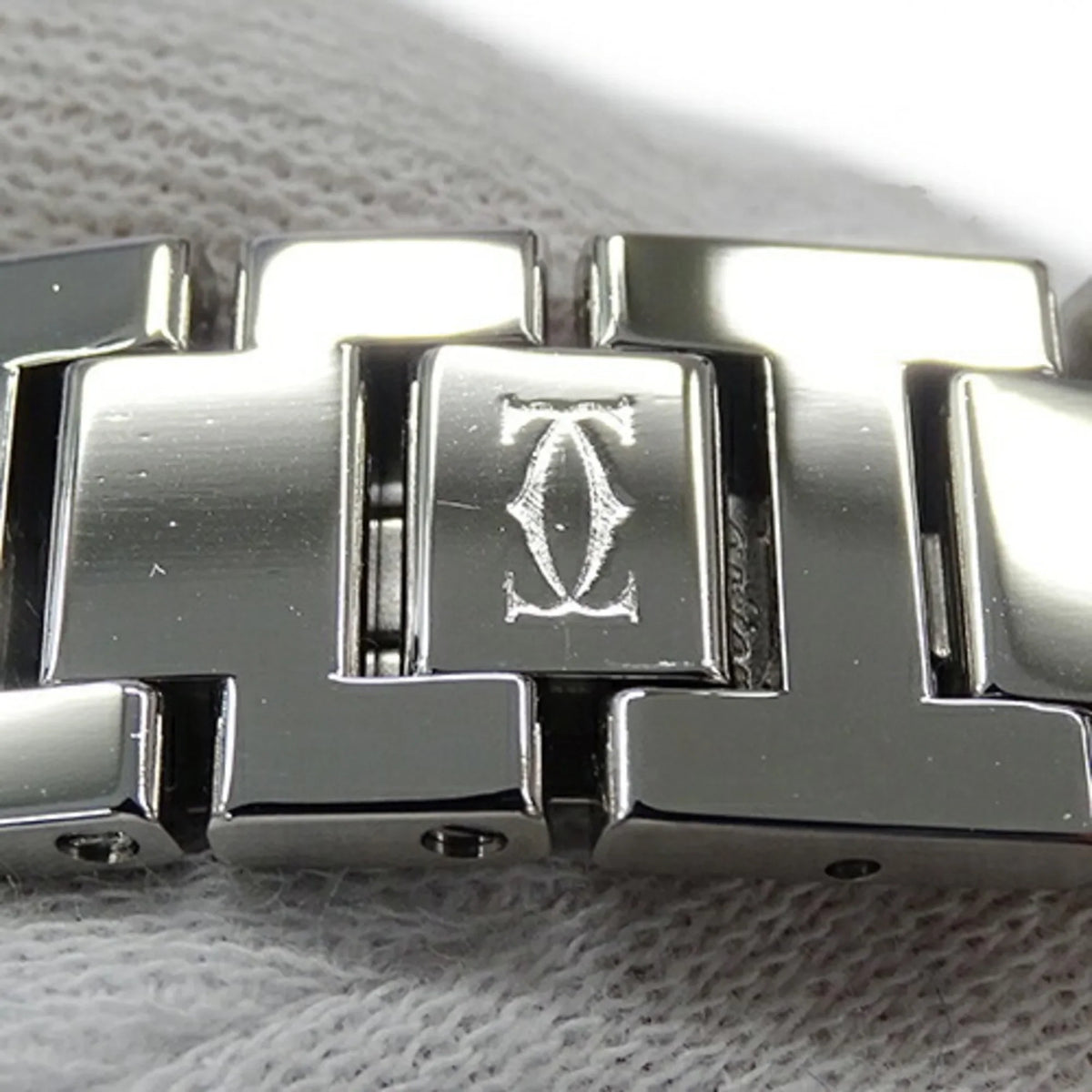 Stainless Miss Steel, Pasha SS, Polished Quartz, (Good) Ladies W3140007, Silver, Watch, Pre-Owned Cartier