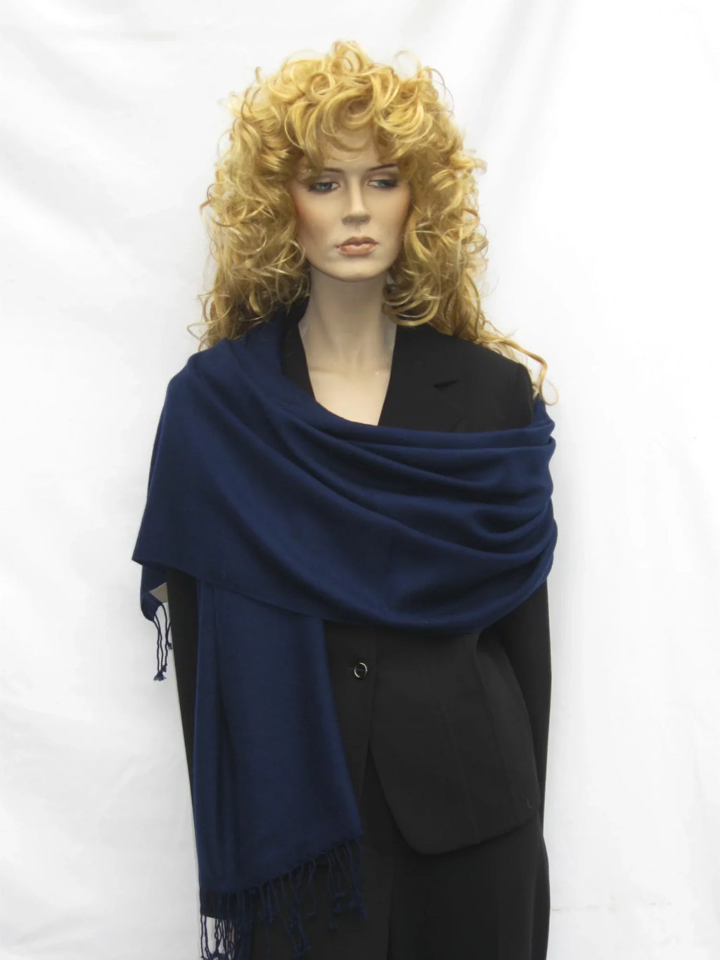 Shawl/Cashmere/Cashmere Scarf/Scarves/Shawl/Shawls/Stole/Wrap/Pashmina Navy) (Inky Scarf/Wool/Silk Scarf/Pashmina