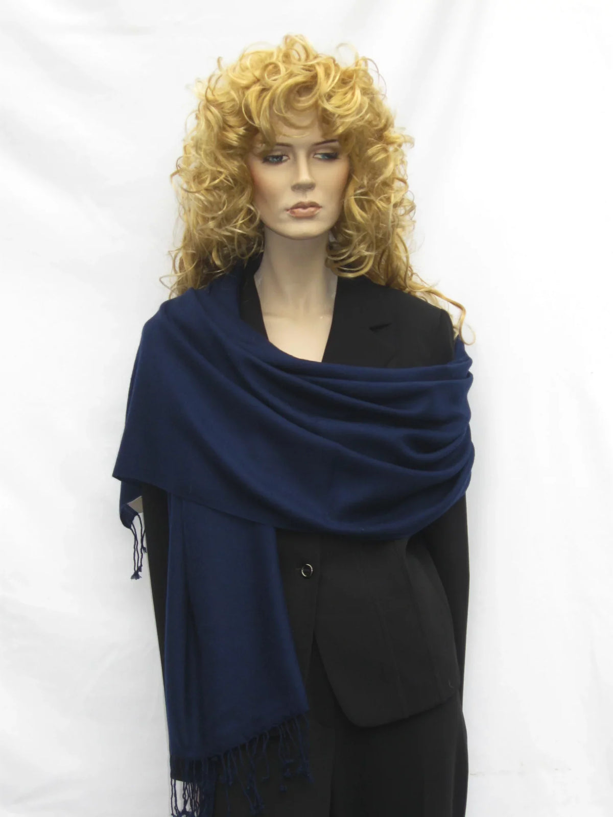 Shawl/Cashmere/Cashmere Scarf/Scarves/Shawl/Shawls/Stole/Wrap/Pashmina Navy) (Inky Scarf/Wool/Silk Scarf/Pashmina