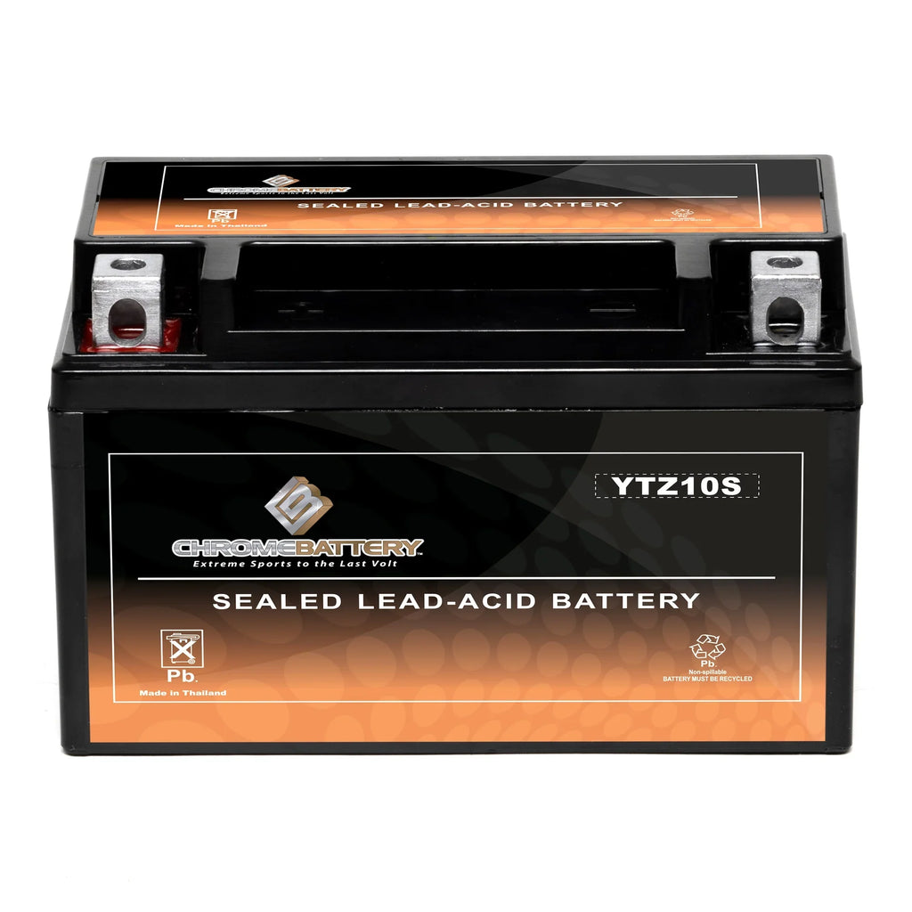 1000 2018) (YTZ10S 190 Battery Motorcycle Al8 Gsx-r1000, CCA) Battery Cc (2017 - YTZ10S-BS Suzuki Ah, Volt,8.6 Z, Years 12 Chrome for