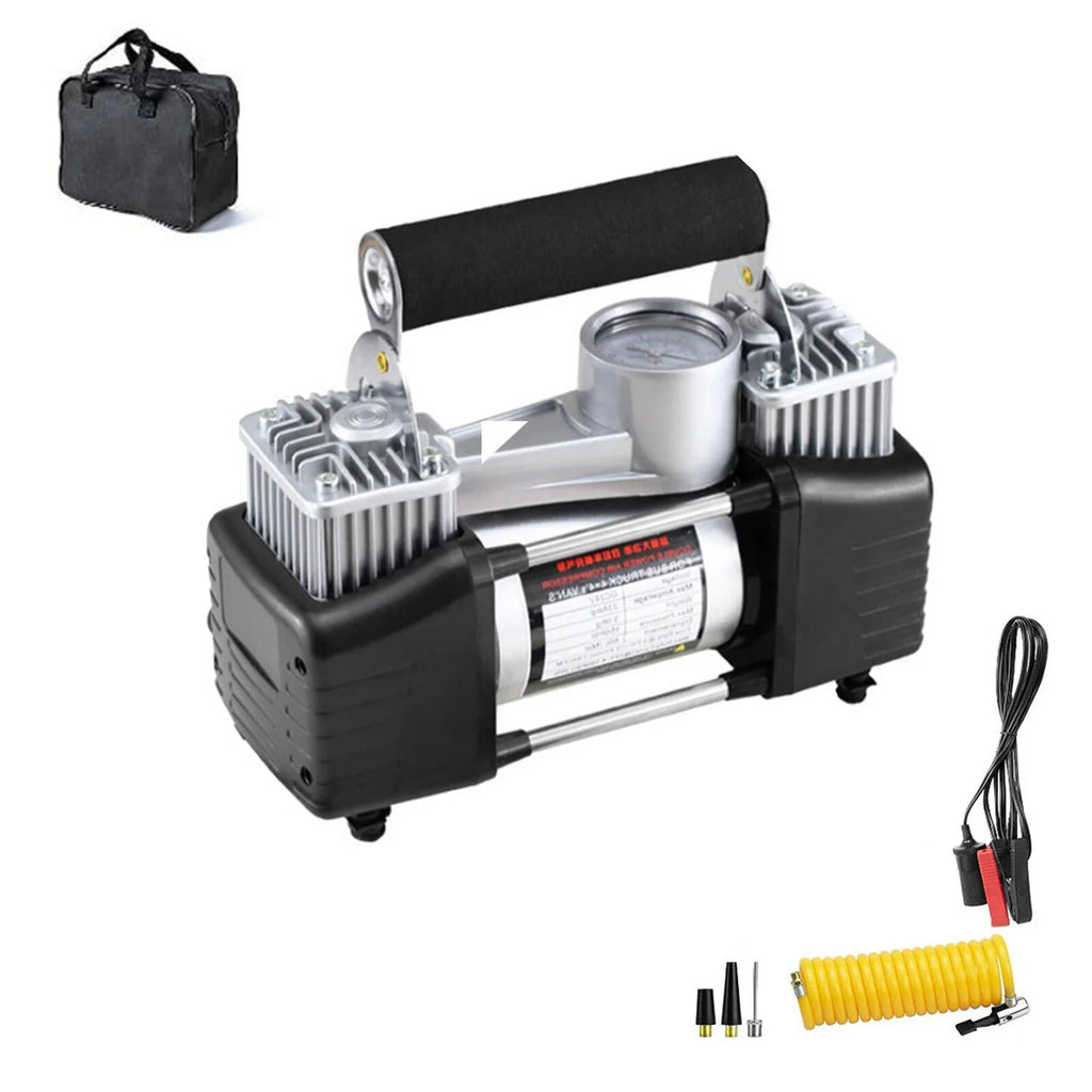 Quick Inflation Portable Compressor 12V Pump Jahy2Tech Assistance 280W Roadside Electric Black Air