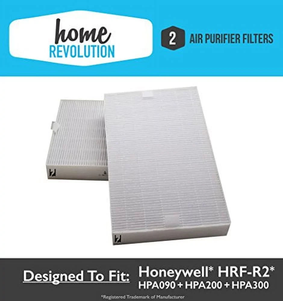 HPA200 Replacement Filters; HPA-100, Honeywell & 2-PK Fits Home Revolution Purifier Brand Series, HPA300 HRF-R2 Air HPA-090,