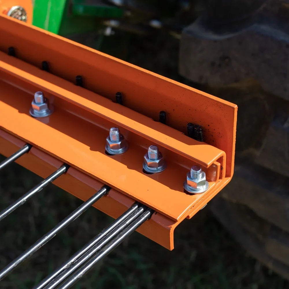 Rake, 1 Landscape Rake Attachments FT 5 Drag-Behind 3 Tines, Pine Straw Spring Needle Category Coil Point Tractors, Titan