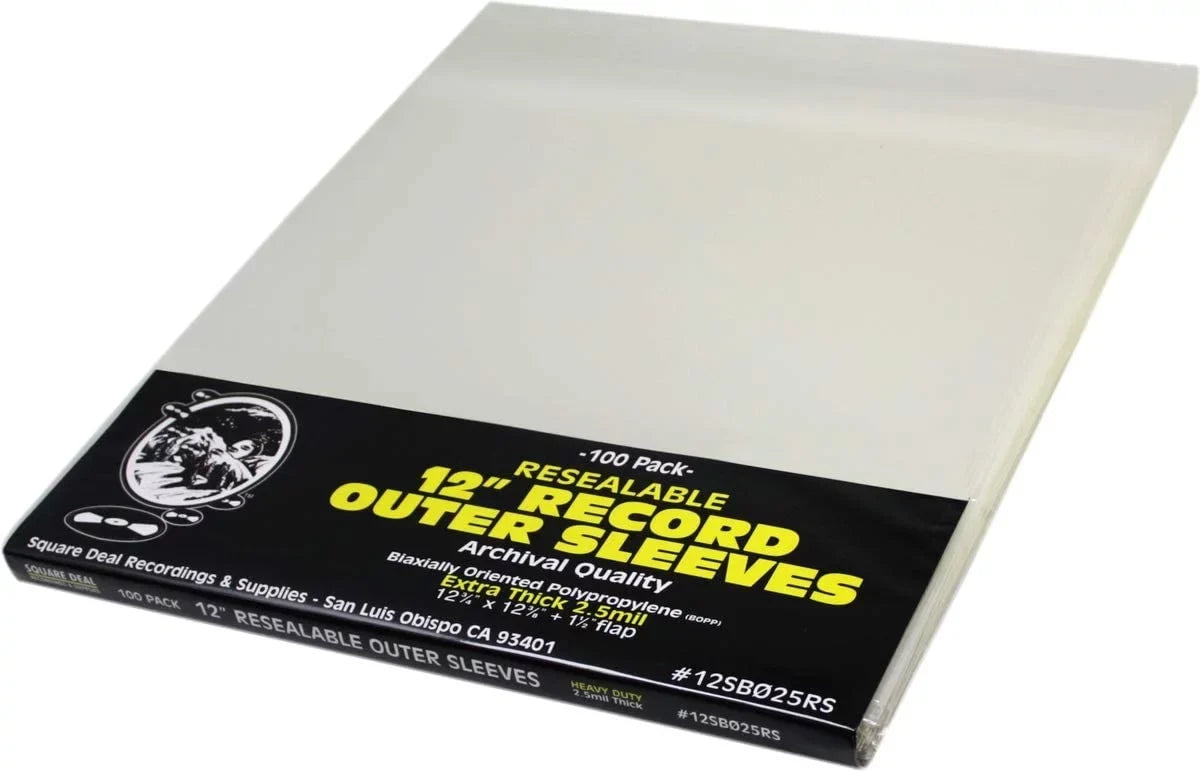 mil - Premium Sleeves #12SB025RS (1000) Archival Vinyl 12 Record Clear, Super Outer Thick 2.5 Quality Extra Thick - - Resealable