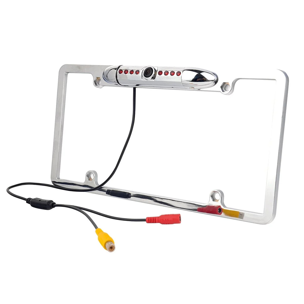 Slim Chrome with Camera Wide Angle HD Plate Viewing Universal License